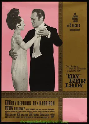 MY FAIR LADY MOVIE POSTER 23x33 Inch German A1 Size AUDREY HEPBURN V.Fine • $250