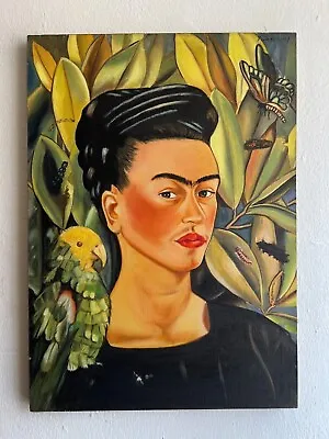 FRIDA KAHLO Oil On Canvas Painting Signed And Stamped Vintage Art (Handmade) • $799