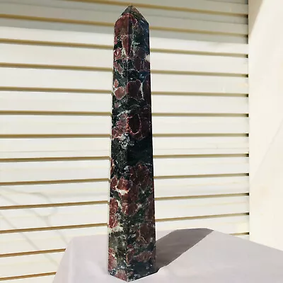 6.73lb Natural Fireworks Garnet Crystal Obelisk Quartz Healing Wand Point • $1.25