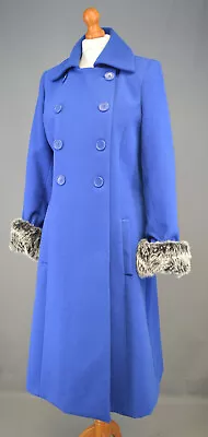 Ladies Changes By Together Blue Fit & Flare Maxi Coat Size UK 12 • £9.99