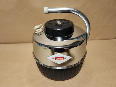$160 • Buy Vintage Coleman Chrome And Black Water Jug With Half Handle.