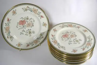 Retired Minton JASMINE 8  Salad Or Dessert Plate Set Of TEN • $87.99