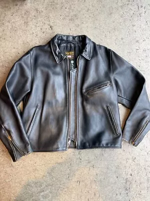 Vanson Leathers Enfield Collared Single Riders Jacket Men Size 46 • $321