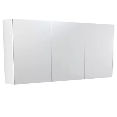 1500 Mirror Cabinet With Satin White Side Panels - 1500mm X 670mm X 180mm • $780