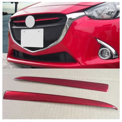 Red Front Grille Insert Decor Fits Mazda 2 Demio 2015-2018 DJ DL Mazda2 Sedan • $22.45