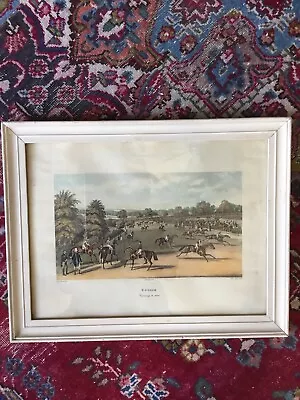 18x14” Antique Framed Colur Print Epsom Horse Racing  Equestrian • £18