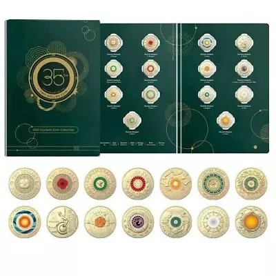 2023 35th ANNIVERSARY OF THE TWO DOLLAR COIN SET OF 14 COLOUR $2 UNC COINS RAM • $275