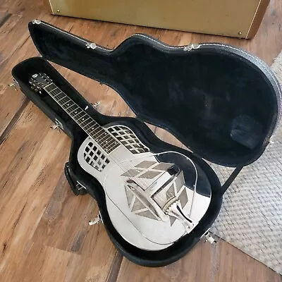 National Style 1 Tricone Round Neck Resonator Guitar 1995 Nickel W/OHSC • $3299.95