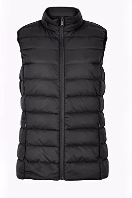 £14.95 • Buy XS-6XL  Ladies  Puffer Gilet Jacket Padded Vest Top Body Warmer XS-6XL Black