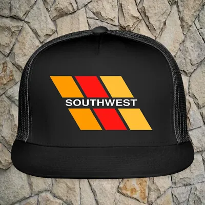 Southwest Airlines Black Trucker Hat Cap Adult Size • $26.99