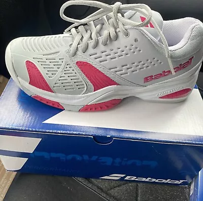 Babolat SFX All Court Team Tennis Shoes - Size 7 Women's - Gray / Pink • $45.99