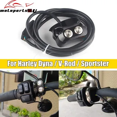 Black Air Ride Suspension Control Switch Kit For Harley 1  Handlebar Dyna V-Rod • $38.85