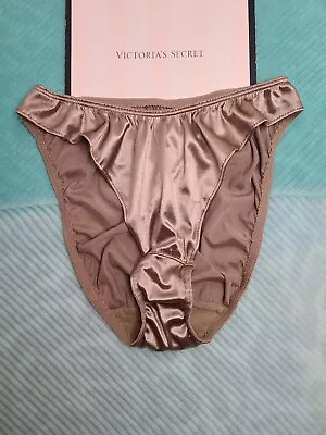 VTG Victoria's Secret Second Skin Satin Flutter Bikini Panty Size M • $75