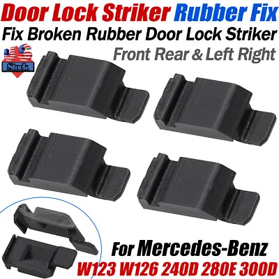 For Mercedes W123 W126 240D 280E 300D Door Lock Striker Rubber Fix LR Front Rear • $17.99