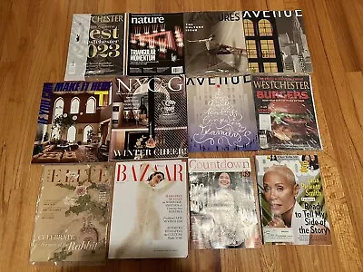 Lot Of 12 Departures People Avenue Elite Magazines 2021-2023 NYC&G Bazaar Nature • $25