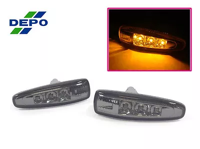 DEPO Smoke LED Fender Side Marker Lights For 08-15 Mitsubishi Lancer EVO 10 X • $12.95