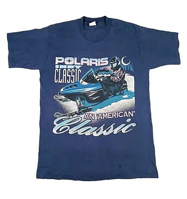 Vintage Polaris Indy Classic Snowmobile Racing Shirt Adult Medium Blue Mens  • $26.99