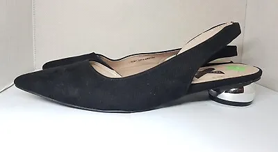 Black Shoes Small Heels Size 7 (Eu 40) London Rebel • £15