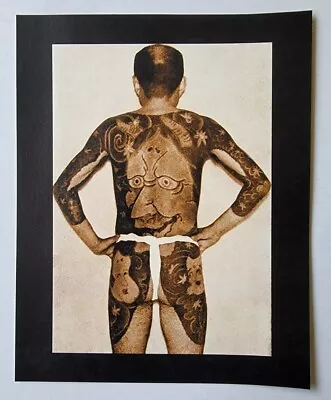 Antique Vintage Irezumi Japanese Horiyoshi ? Oni Tattoo Photo Card 8x10 Print • $20