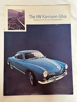 1968 VW Karmann Ghia Color Sales Brochure • $16