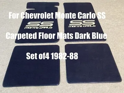 For Chevrolet Monte Carlo SS Carpeted Floor Mats Dark Blue Set Of4 1982-88 • $169