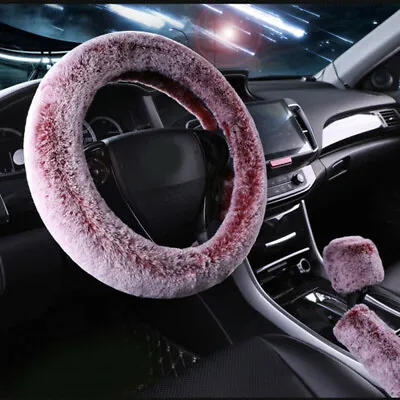 Car Steering Women Wheel Cover Interior Accessories Fluffy For Girl Cute Decor • $9.97
