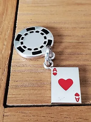 Links Of London Silver Charm Ace Of Hearts Playing Card/game Chip  Stamped Ll925 • £27