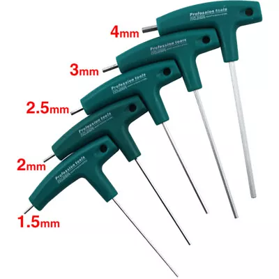 1.5mm-10mm Steel Wrench T-Handle Hex Allen Key Screws Screwdriver Driver Tools • $5.99