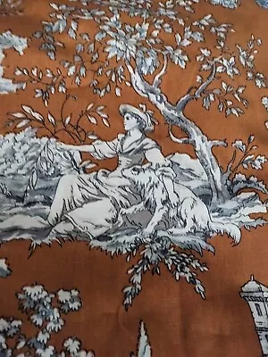 3 Yards Vintage Toile Fabric Concord FREMONT French County Provence  Box R • $60