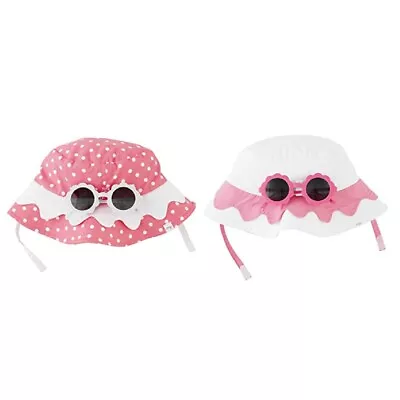 Mud Pie E3 Baby Girl Scallop Hat & Sunglasses 6-18mo 16010157 Choose Color • $28.89
