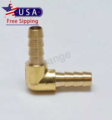 Brass Barb 90 Degree L Right Angle Reducer Elbow Fitting 3/8 X5/16  Hose ID 1pc • $14.99