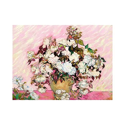 Vincent Van Gogh Roses In A Vase Post Vintage Print-FREE US SHIPPING • $14.29