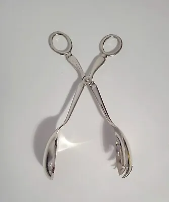 Vintage Silver EPNS Sheffield England Large Serving Tongs 11  • $18