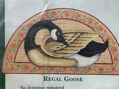 Regal Goose Needlepoint Kit Country Decor NIP 18x9.5 Elsa Williams • $22