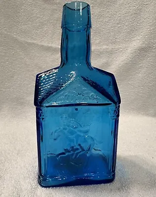 Vintage Paul Revere Commemorative Cobalt Blue Glass Wheaton NJ 8” Bottle • $5.99