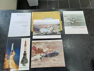 1962 McDonnell GAM-72 Missile Phantom 2 & Mercury Spacecraft Brochures Ect • $18.93