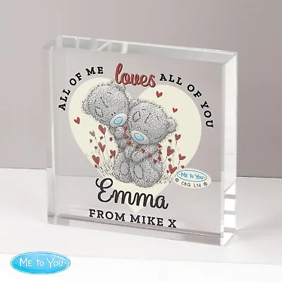 Personalised Me To You Love Heart Crystal Token Valentines Anniversary Keepsake • £19.99