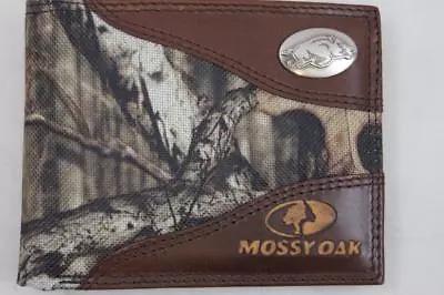 ZEP PRO Arkansas Razorback MOSSY OAK Camo  Bifold Wallet Tin Gift Box • $44