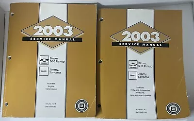 2003 Blazer S-10 Pickup Jimmy Sonoma Service Manual Vol. 2 & 3 • $200