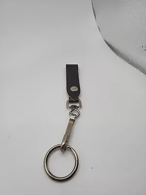 Vintage Leather Keychain Belt Loop Key Fob Japan Dark Brown • $9.99