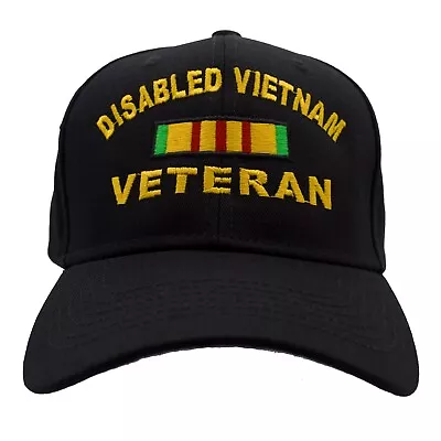 Disabled Vietnam Veteran Ribbon Hat - Black • $17.97