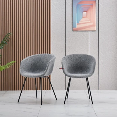 $129.99 • Buy AINPECCA 2x Dining Chairs Arm Chair PP Or Melange Fabric Seat Accent Cafe Office