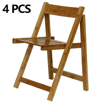 $57.23 • Buy 4PCS Folding Chair Wooden Dining Chair