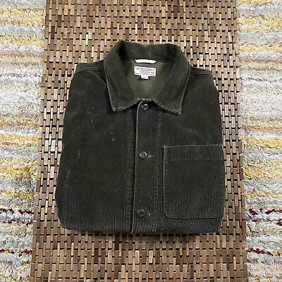 Wallace & Barnes J.CREW Button Down Chore Jacket Coat Green Cord Medium M • $114.95