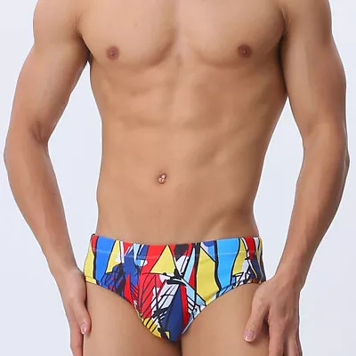 Men Bikini Swim Briefs Swimsuit Low Rise Swimwear Art Graffiti Beachwear Bathing • $11.99