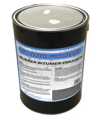 Bitumen Emulsion Rubber Liquid DPM DPC Damp Proof Proofing Paint 5L Multicrete • £28.95