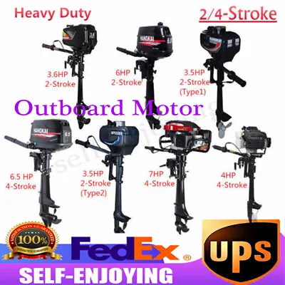 3.5/4/6.5/6.5/7hp Outboard Motor 2/4-Stroke Inflatable Fishing Boat Engine Motor • $220