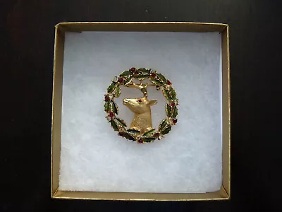The Met Russian Imperial Wreath Pin/Brooch 2.5  Dia Enamel Crystals • $55