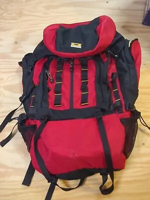 Mountain Smith Backpack Internal Frame Red Hiking Bag Bridger 4000 • $95.77