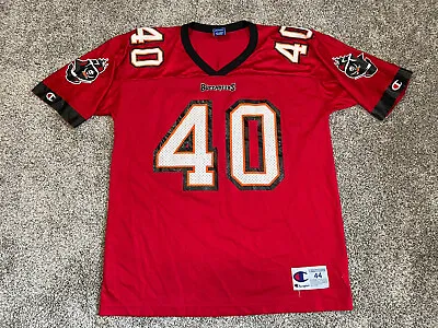 Vintage Champion Mike Alstott Tampa Bay Buccaneers Men's NFL Jersey Red Size 44 • $34.95